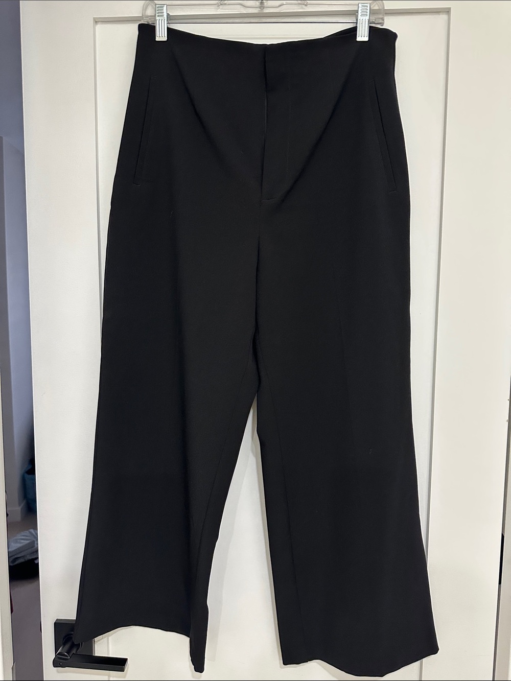 Zara Black Wide-Leg Tailored Pants